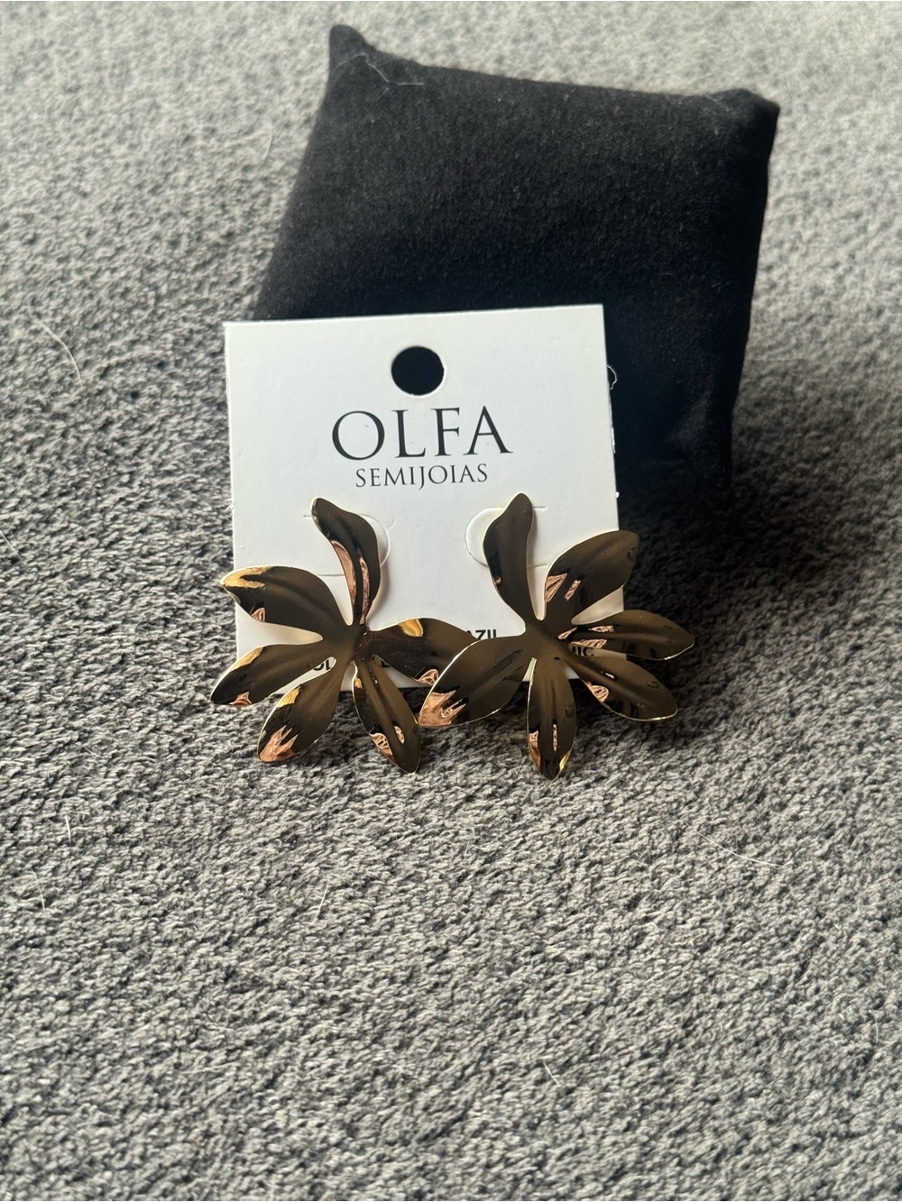 Gold Petal Drop Earrings